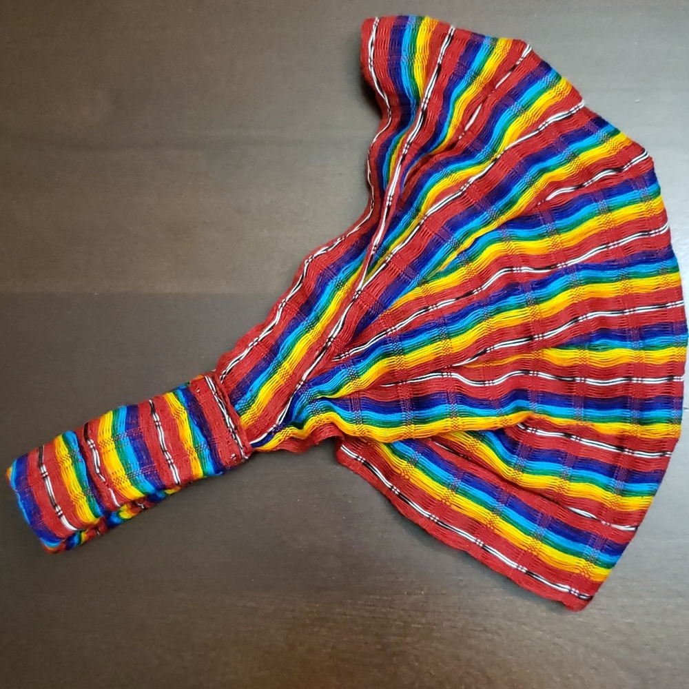 "Guatemalan Headband|Guatemalan Headwrap|Handmade Pleated Adult Headband"